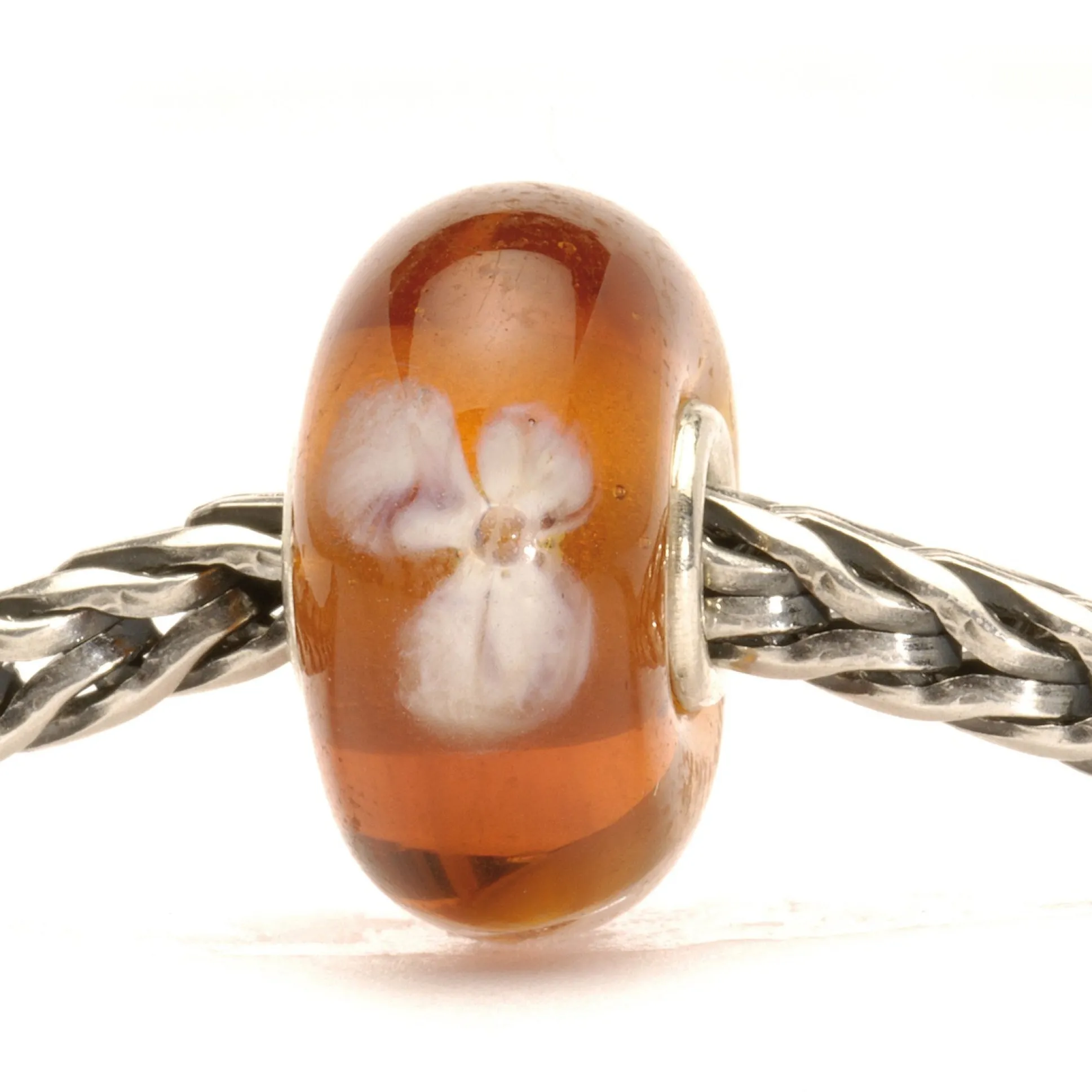 Trollbeads Beads*Beige Flower Bead