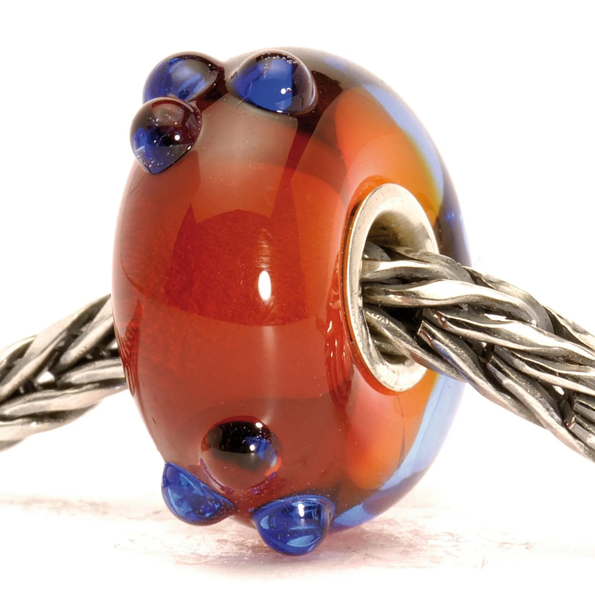 Trollbeads Beads*Blue Flower Bud Bead