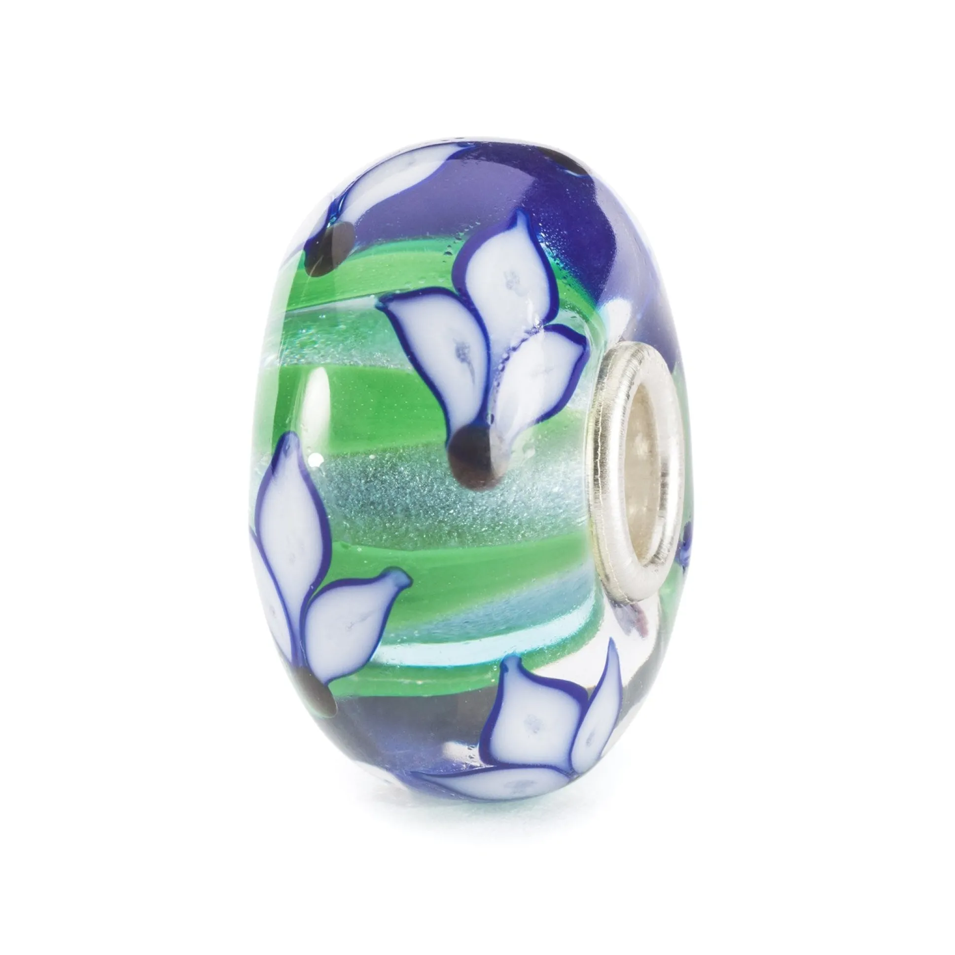 Trollbeads Beads*Blue Iris Bloom Bead