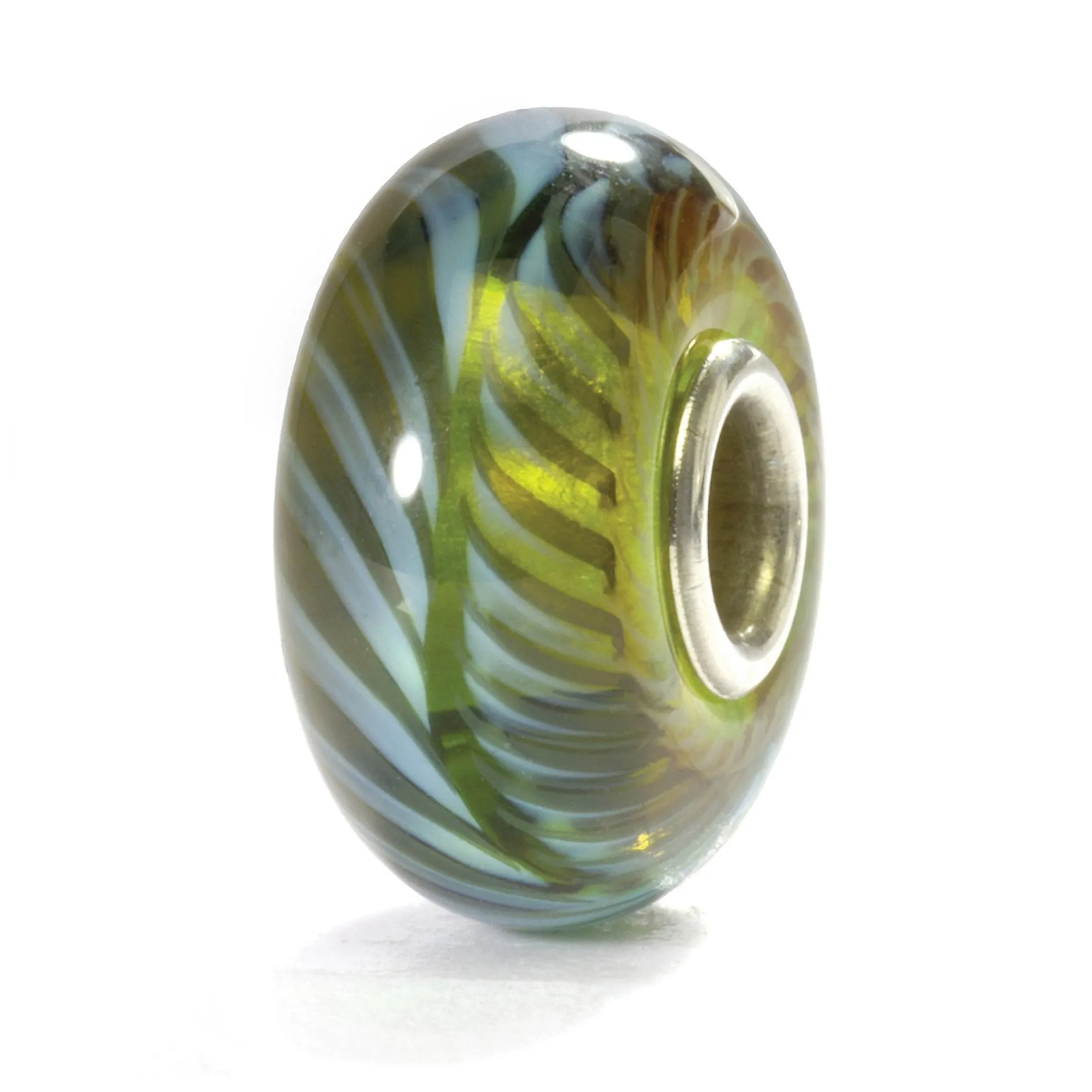 Trollbeads Beads*Blue-Green Feather Bead