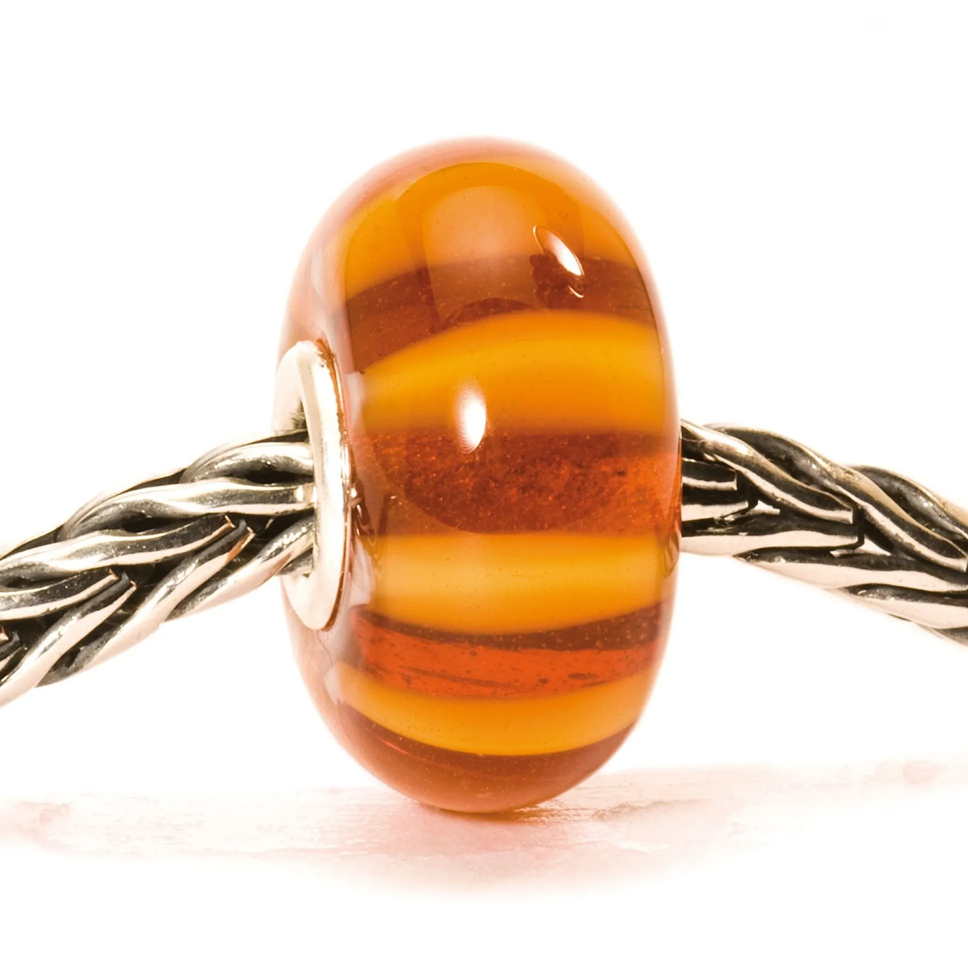 Trollbeads Beads*Brown Stripe Bead