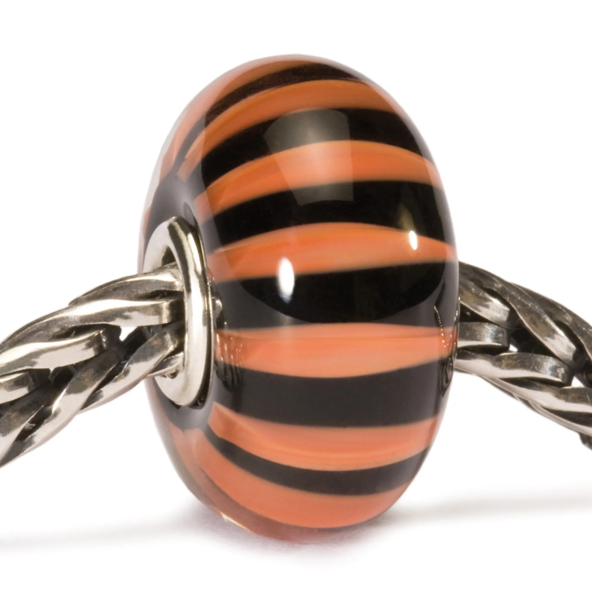 Trollbeads Beads*Coral Stripe Bead