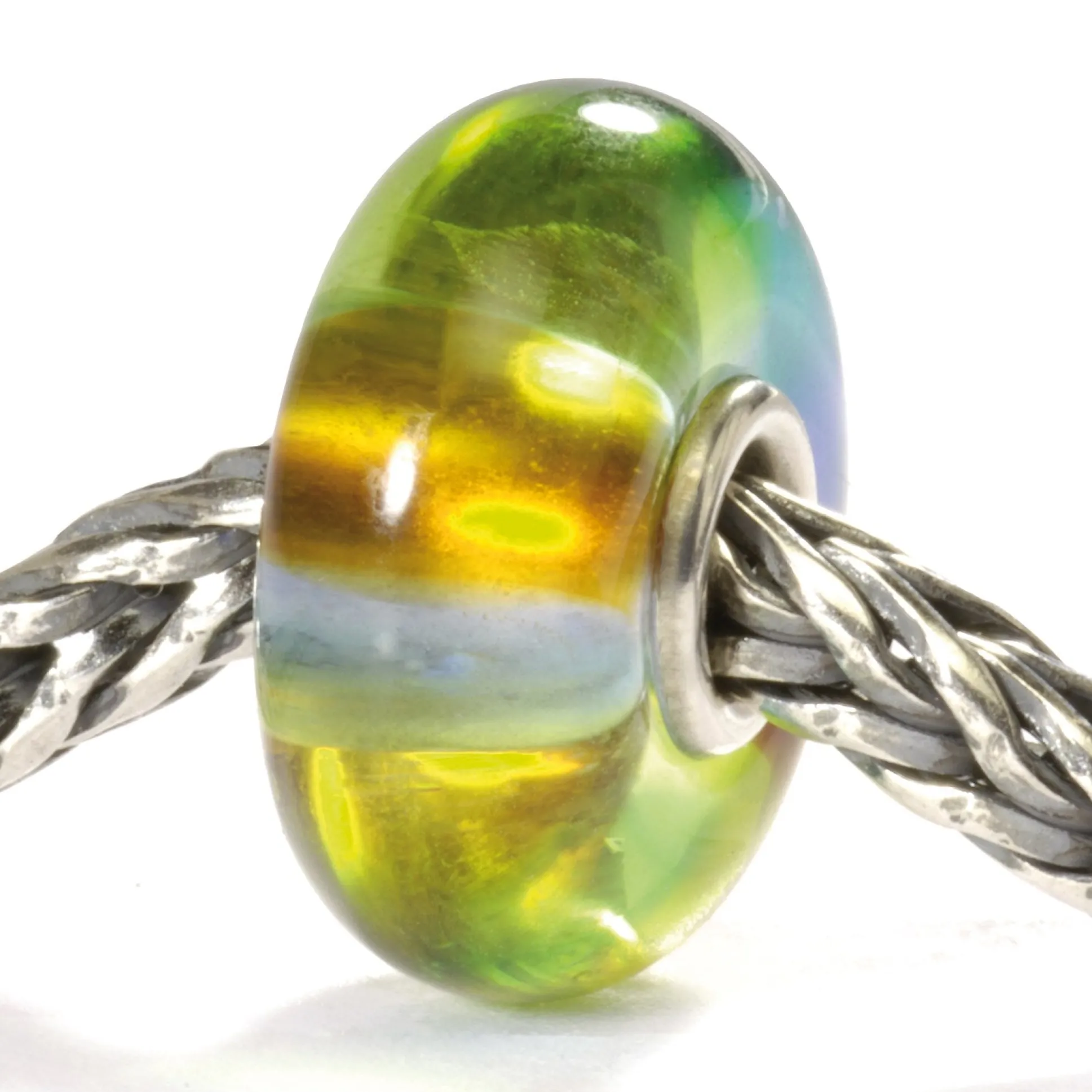 Trollbeads Beads*Green Rainbow Bead