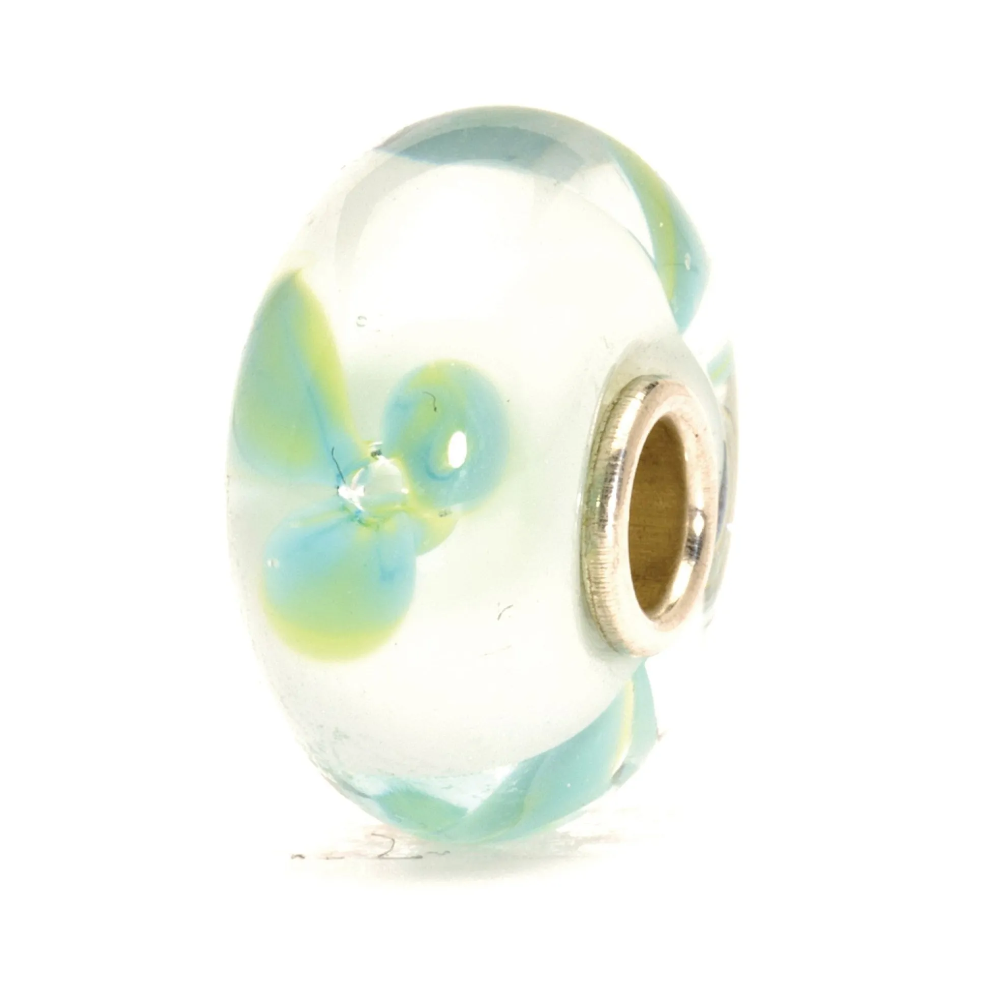 Trollbeads Beads*Ice Blue Flower Bead