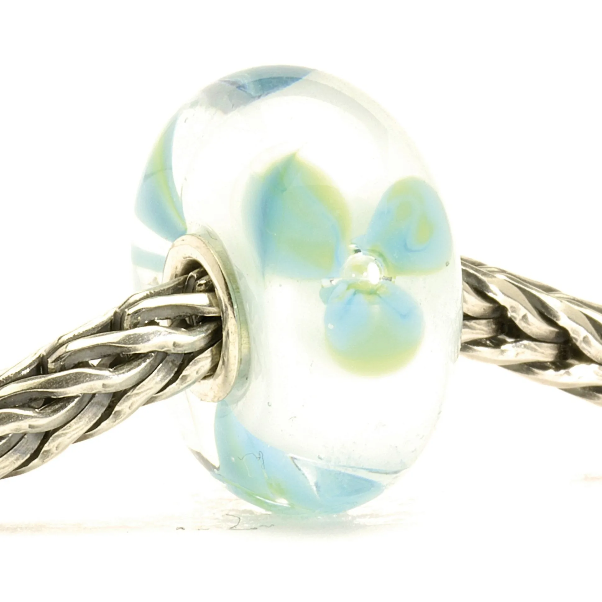 Trollbeads Beads*Ice Blue Flower Bead