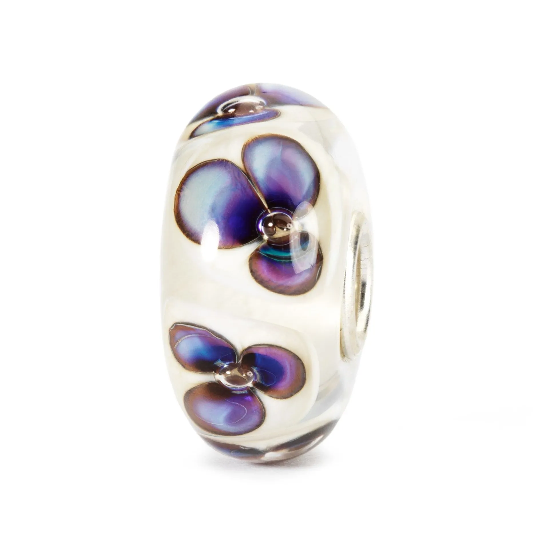 Trollbeads Beads*Ivory Violets Bead