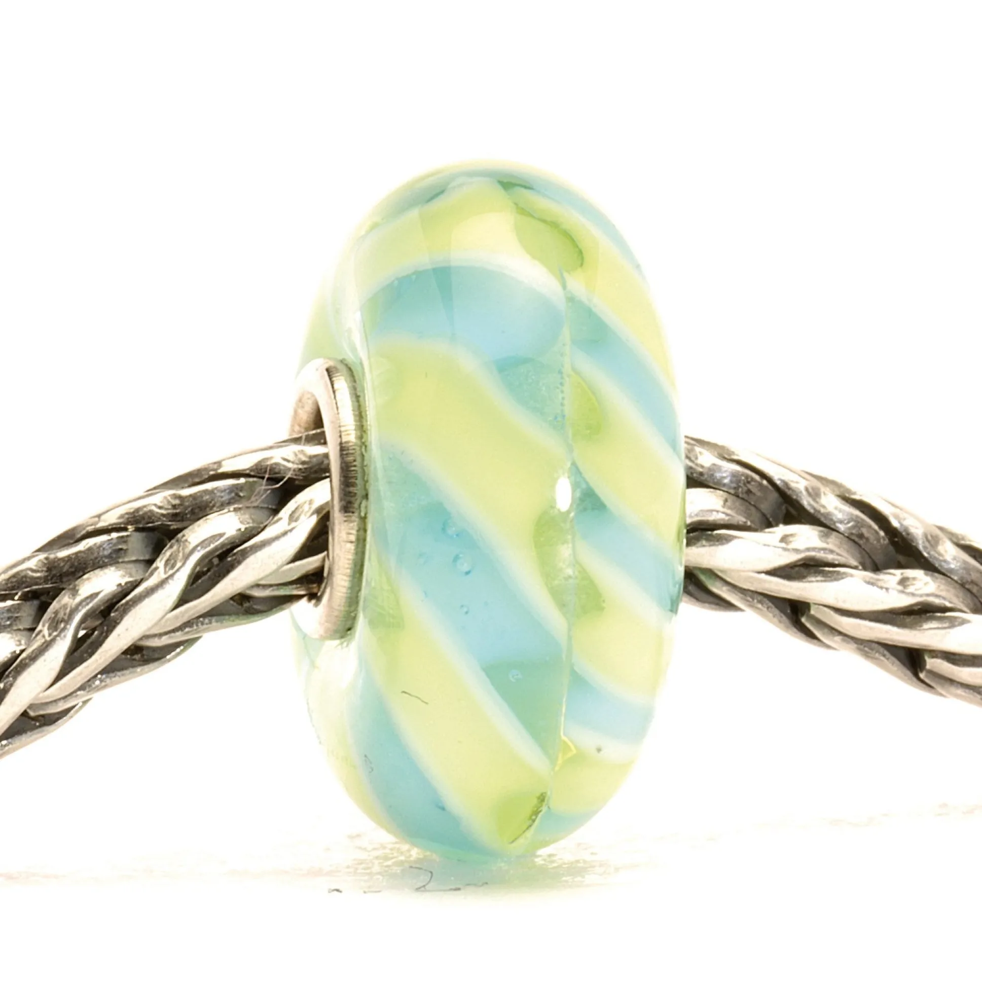 Trollbeads Beads*Light Blue Braid Bead