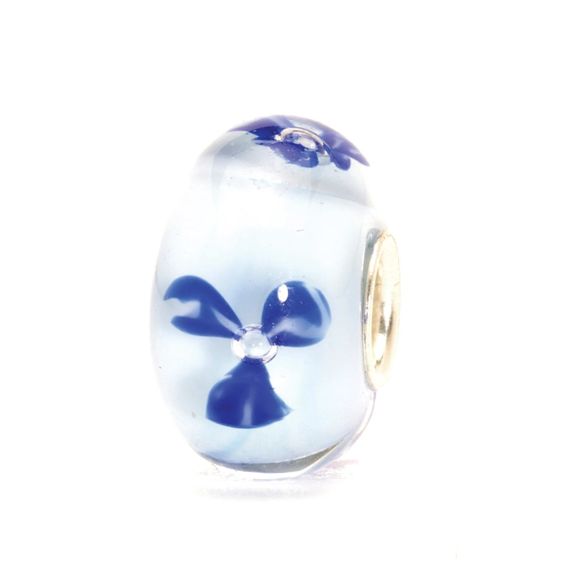 Trollbeads Beads*Light Blue Flower Bead