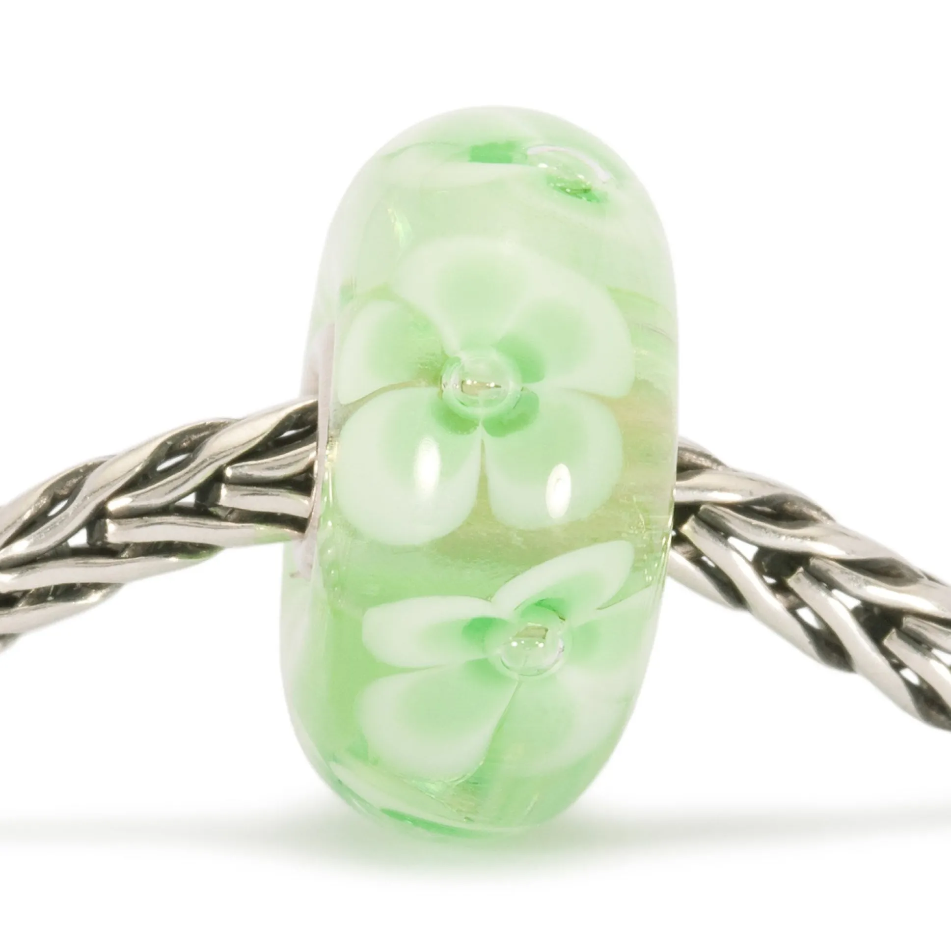 Trollbeads Beads*Light Green Flower Bead