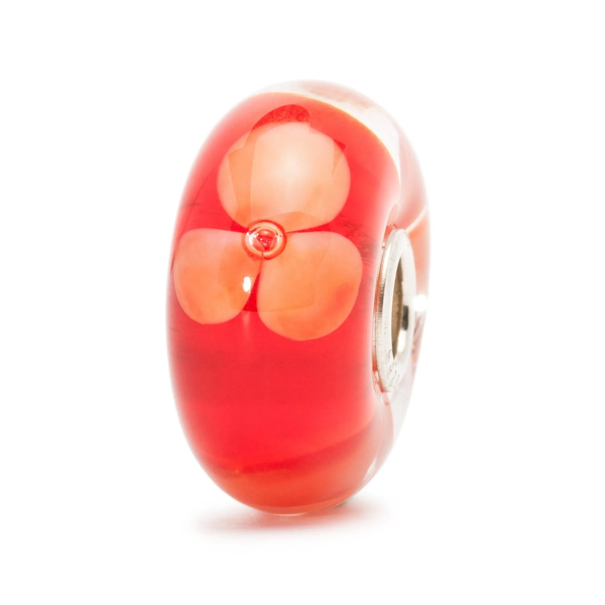 Trollbeads Beads*Peach Flower Bead