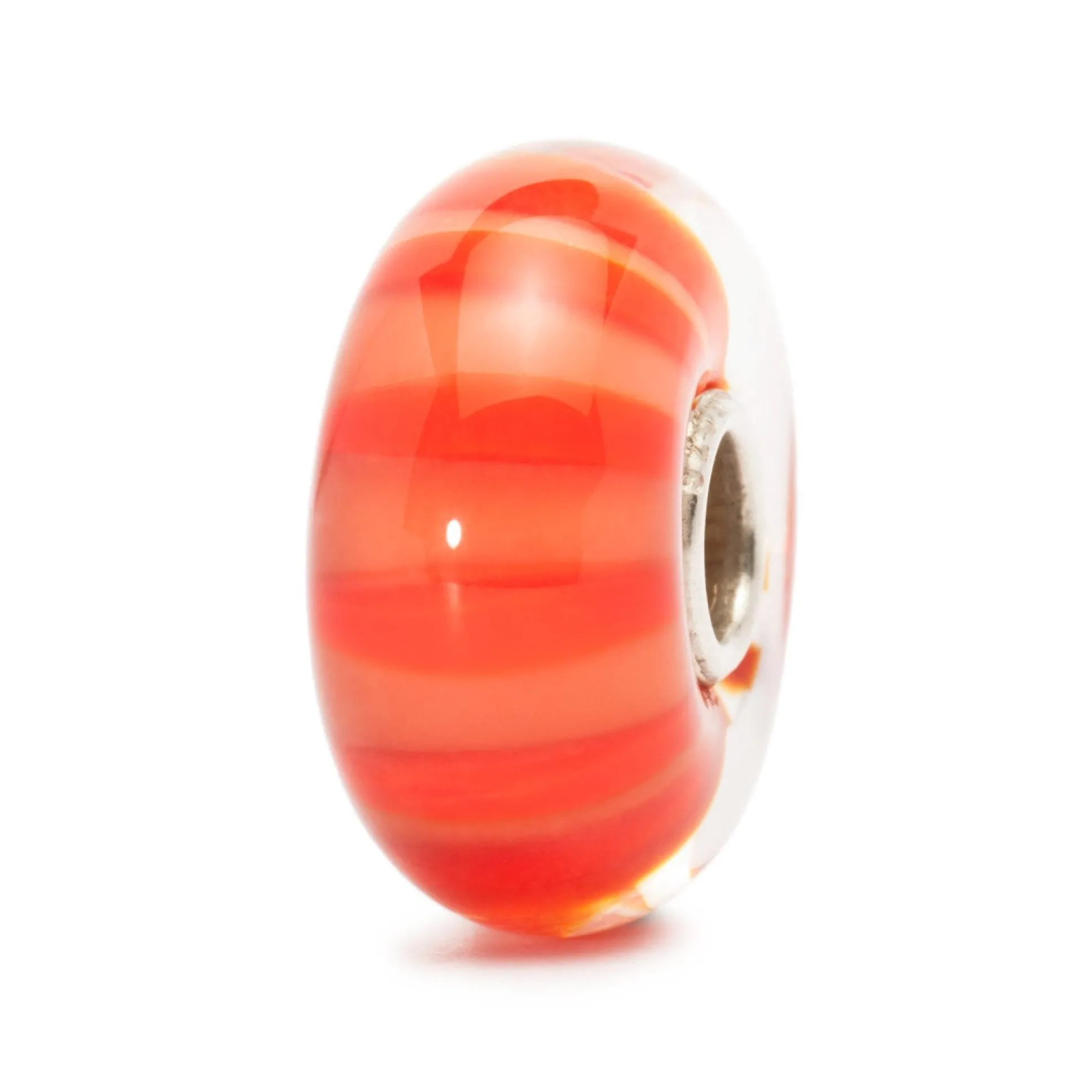 Trollbeads Beads*Peach Stripe Bead