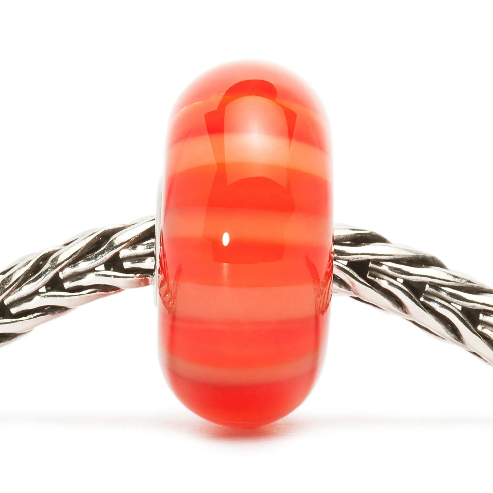 Trollbeads Beads*Peach Stripe Bead