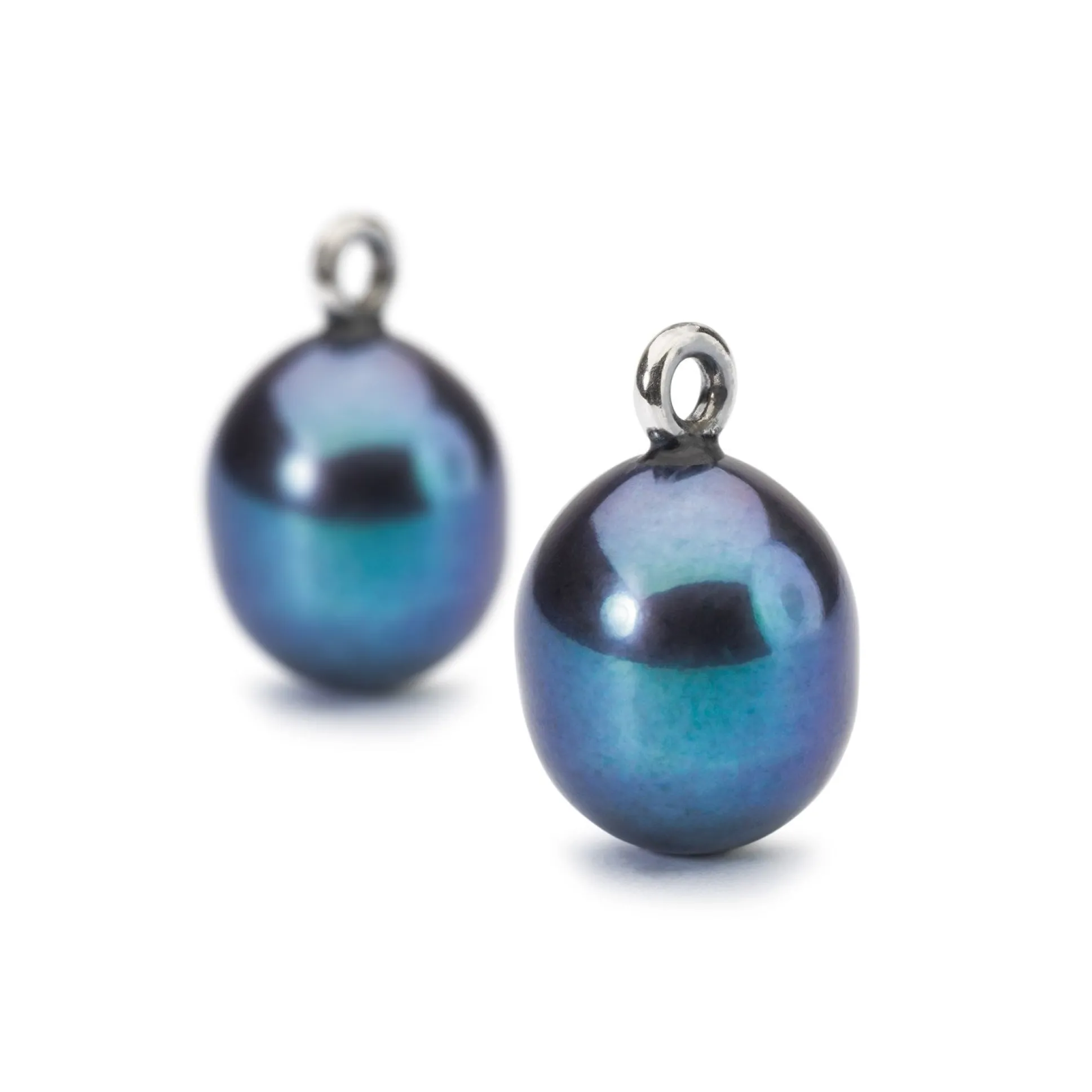 Trollbeads Earring Pendants*Peacock Pearl Oval Earring Pendants