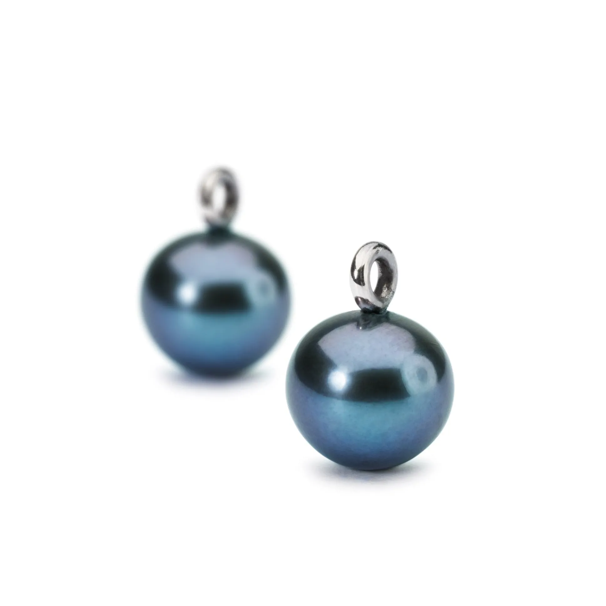 Trollbeads Earring Pendants*Peacock Pearl Round Earring Pendants