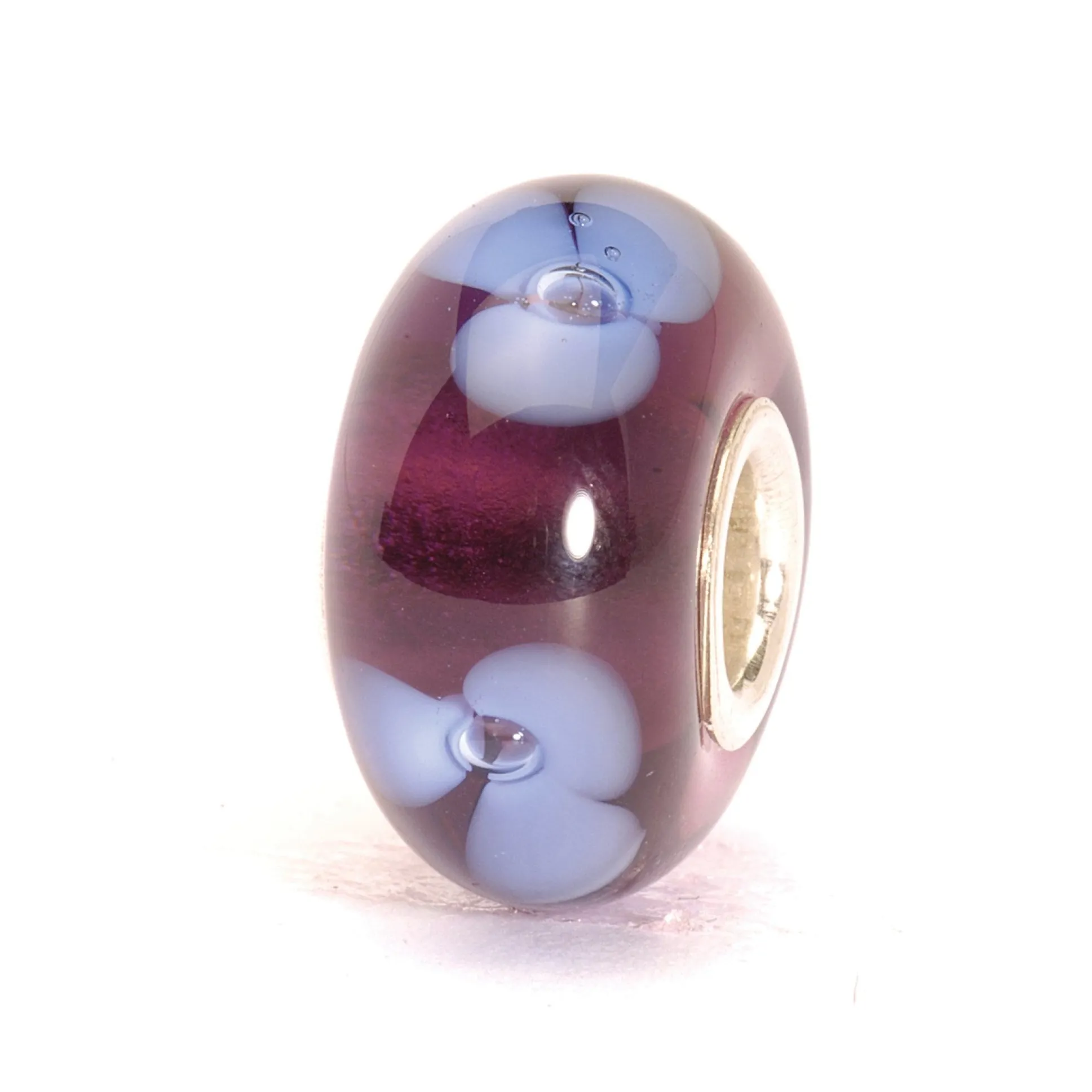 Trollbeads Beads*Purple Flower Bead