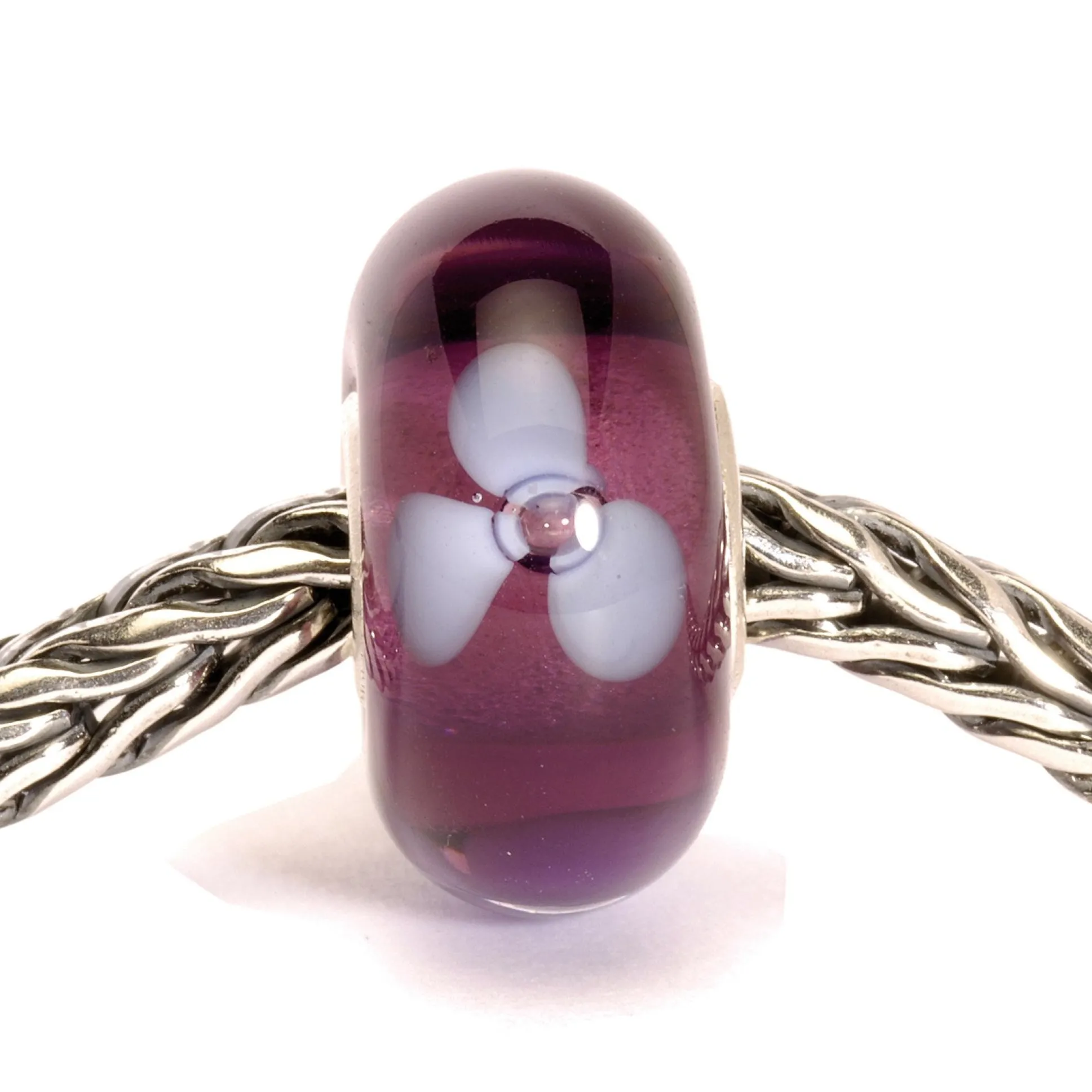 Trollbeads Beads*Purple Flower Bead