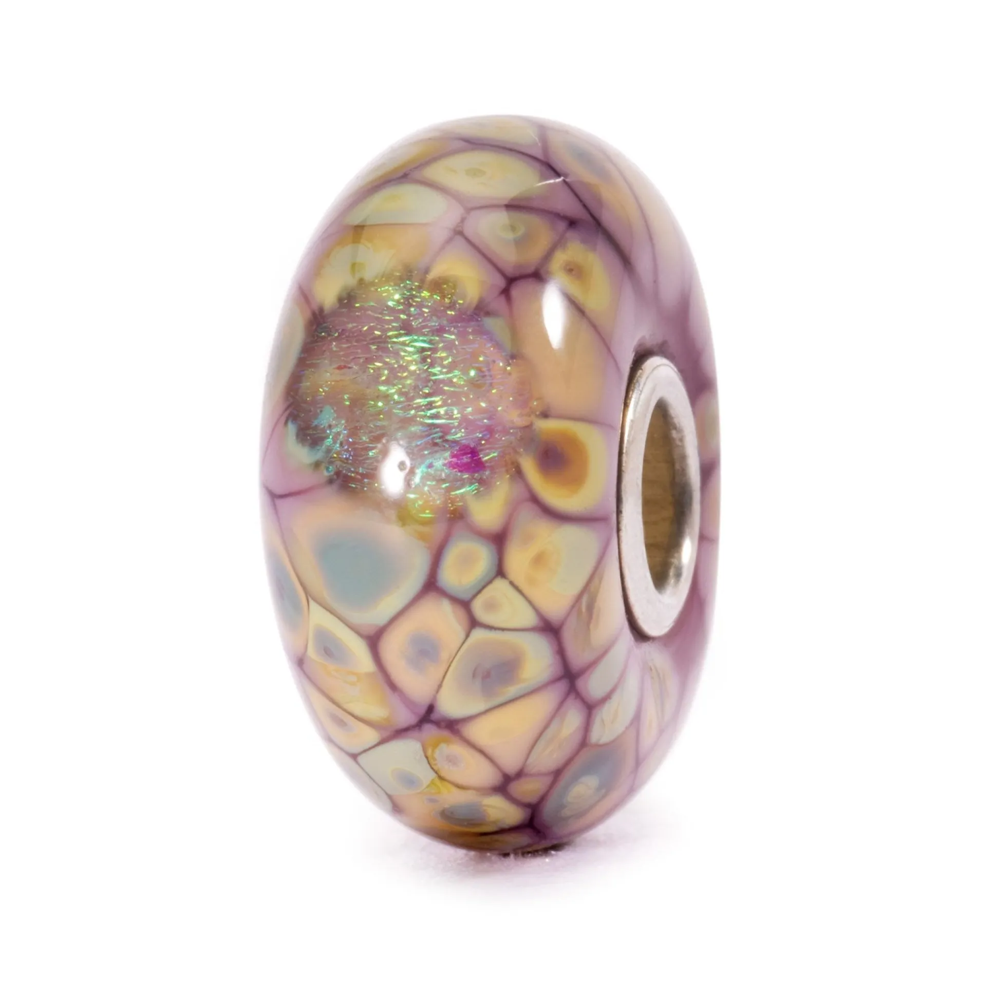 Trollbeads Beads*Purple Flower Mosaic Bead