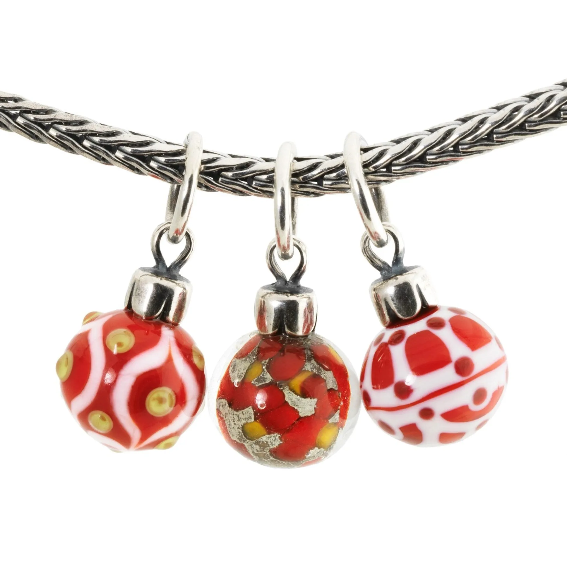 Trollbeads Beads*Red Christmas Ornaments