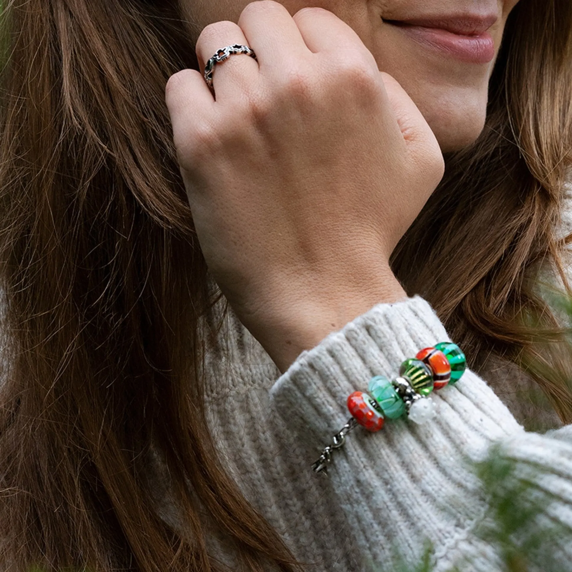 Trollbeads Beads*Red Symmetry Bead