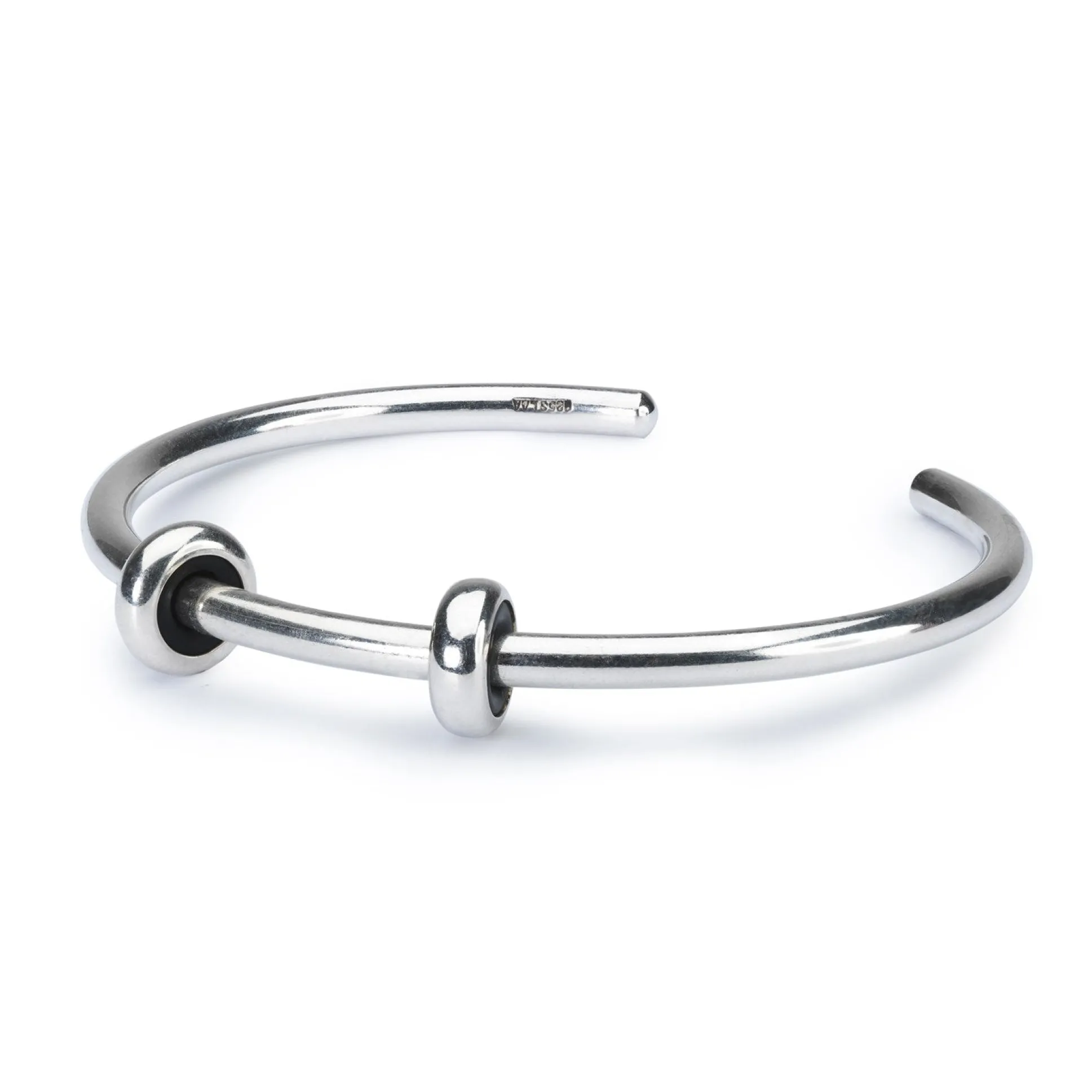 Trollbeads Bracelets*Sterling Silver Bangle With 2 X Silver Spacers